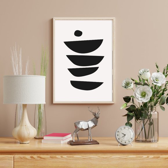 Modern Minimalist Abstract Geometric Wall Art Print Home Decor [No Frame] - Picture 3 of 7